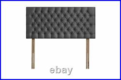 26 Chesterfield Headboard Plush Velvet Upholstered Fabric Divan Bed Headboard