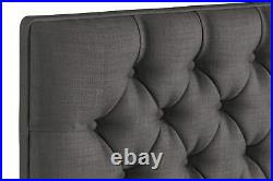 26 Chesterfield Headboard Plush Velvet Upholstered Fabric Divan Bed Headboard