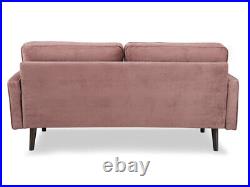 3 Seater Upholstered Sofa Velvet Plush Removable Cushion Elegant Designer