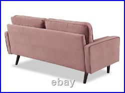 3 Seater Upholstered Sofa Velvet Plush Removable Cushion Elegant Designer