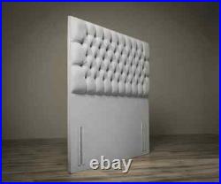 54 Chesterfield Upholstered Headboard Plush Velvet Uk Handmade 3FT 4FT6 5FT