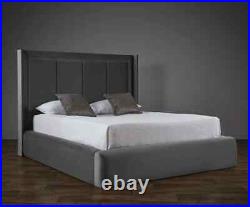 Anelia Wing Ambassador style Plush Velvet Upholstered Bed Frame All sizes