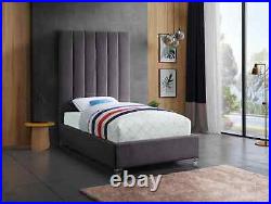 Athena Upholstered Bed Frame 2024 In Plush Velvet in All Sizes & Colour