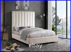 Athena Upholstered Bed Frame 2024 In Plush Velvet in All Sizes & Colour