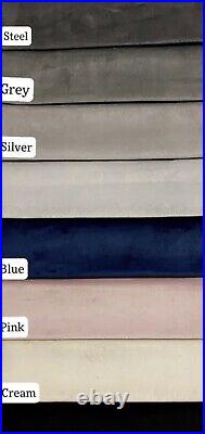Balmoral Panel new stylish bed frame Sort plush velvet Fabric / Made In Uk