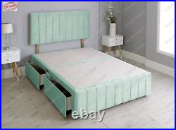 Bed Frame With Headboard & Footboard 9 Panel Divan Plush iBex Bed Base Only