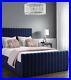 Bespoke LinePanel Upholstered super soft Plush velvet bed Included Mattress