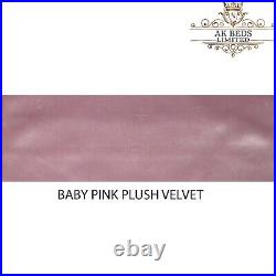 Bumper Bar Plush Velvet Upholstered Bed Frame 3ft 4ft6 Double 5ft King Size NEW
