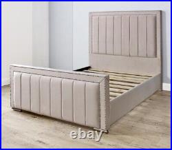 Bumper bed with beading Plush Velvet Upholstered Bed Frame Fast & Free Del