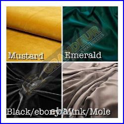 ChesterField Divan Bed Plush Velvet Mattress Storage 9 Colours