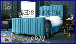 Chesterfield Bed (Plush Velvet Upholstered Fabric) in Double & King Size