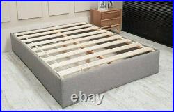 Chesterfield Border Panel Bed Frame Upholstered Sleigh Double 4ft6, 5ft, 6ft