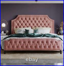 Chesterfield Upholstered studded luxury bed frame Double King size Superking