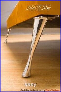 Chesterfield footstool velvet upholstered footrest