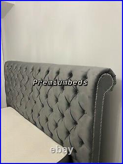 Chesterfield round Wingback ambassador Upholstered bed