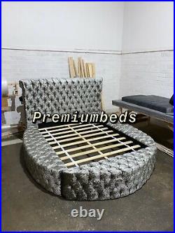 Chesterfield round Wingback ambassador Upholstered bed