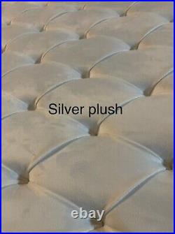 Chesterfield upholstered crushed, plushed velvet beds 4.6ft, 5ft and 6ft