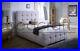 Cube Bed Frame Plush Velvet Upholstered Double king size-Gaslift storage option