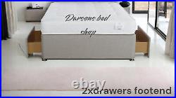 Darson Double & King Size NEVADA divan Bed Frame Wing Plush Velvet Upholstered