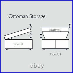 Darson Double & King Size NEVADA divan ottoman gaslift Bed Frame Wing Plush