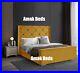 Designer Eleanor Bed Storage Frame Upholstered Bed Single Double King Super King