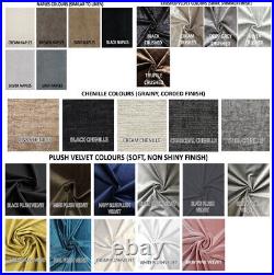 Designer Panel Bed Plush Velvet Upholstered Sleigh Bed Frame All Sizes & Colours