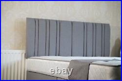 Divan Bed in Grey with Headboard Mattress and storage. (5 types/Shades) luxury