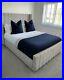 Double 54headboard Panel Luxury Plush Velvet Upholstered Bed Frame- Made In Uk