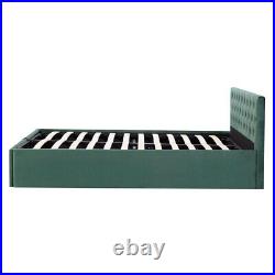Double Size Bed 4FT6 Plush Velvet Upholstered Bed Frame Storage Bed YK
