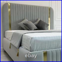 Excellence Frame design premium quality Gold Border Plush Velvet Upholstered
