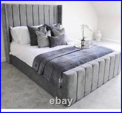 FIONA Plush Velvet Upholstered Bed Frame Double & King Size NEW