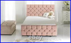 Florida Plush Velvet Upholstered Bed All sizes Fast & Free Del UK handmade