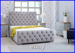 Florida Style plush velvet upholstered bed frame Fast & Free Del UK handmade