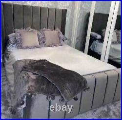Grey Plush Double wing Bed Frame only