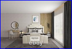 Handmade Upholstered Bed Frame, Plush Velvet Bed Frame, Ottoman Storage Bed
