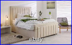 Hanson Plush Velvet Upholstered Bed Frame Double & King Size NEW UK MADE