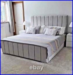 Harris Bed Frame Plush Velvet Upholstered Bed Frame Double & King Size NEW