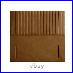 Headboard Upholstered Panel Line Plush Velvet 52'' Height 3ft-4ft-4ft6-5ft-6ft