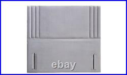 Headboard Upholstered Side Panel Silver Plush Velvet 52'' All Sizes & Colours