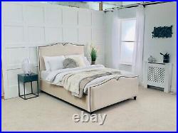 Heart Love Plush Velvet Full Upholstered bed Available in All Size