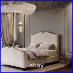 Heart Love Plush Velvet Full Upholstered bed Available in All Size