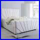 Horizon Panel Luxury Plush Velvet Sunrise Bed, Upholstered Bed Frame in all Sizes