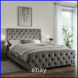 IBEX PLUSH VELVET Upholstered Bed frame, MADE IN UK