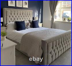 J. LewisLuxury Ottoman Storage Plush Velvet Upholstered Bed Frame Double & King