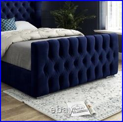 Kendle Curve Wing Upholstered Bed Frame Double King size Super king