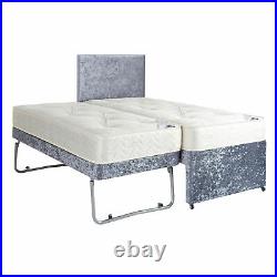 LUXURY 3FT SINGLE GUEST DIVAN BED 3 IN 1 WITH MATTRESS + 20 Matching Headboard
