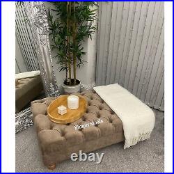 Large Handmade Chesterfield footstool coffee table Seat Bench 100 x60 cm