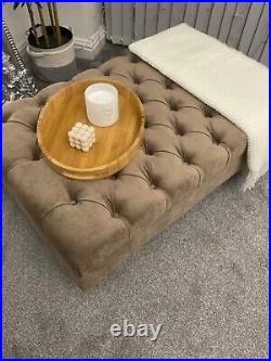 Large Handmade Chesterfield footstool coffee table Seat Bench 100 x60 cm