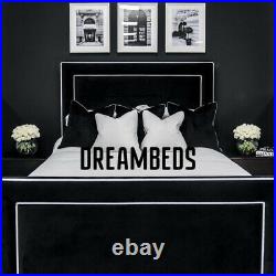 Luxury Dream Bed Frame Upholstered Fabirc Plush Velvet Double King Super King