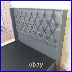Luxury Florida Plush Velvet Upholstered Bedframe Chesterfield All Sizes & Gas